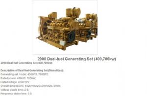 Dual-fuel generating set 400，700KW